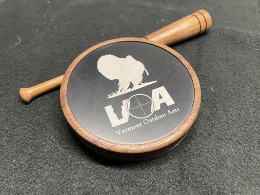 Turkey Pot Call: Aluminum over Slate